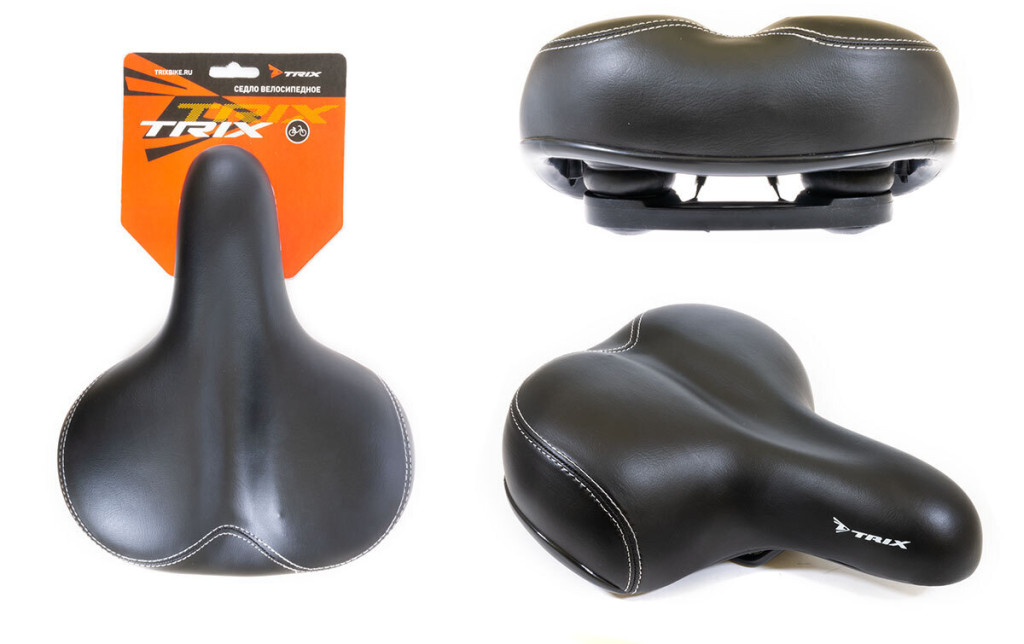 Купить Седло TRIX TX-5222, 255x205 мм, комфортное, с эластомерами