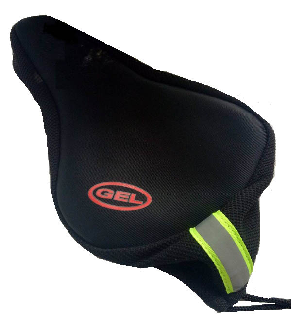 Купить Накладка гелевая на седло Vinca Sport XD08 черная со светоотражающей полосой, 280*180мм, вес 240гр