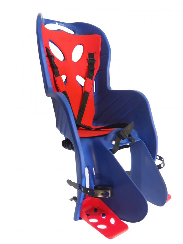 Купить Детское велокресло на багажник 'NFUN Curioso Deluxe, синее/красное