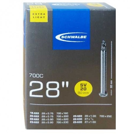 Купить Камера. 28 дюймов /700 спорт SV20 EXTRA LIGHT (18//630) IB 80mm. SCHWALBE