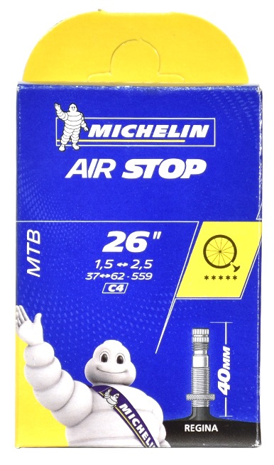 Купить Камера MICHELIN C4 AIRSTOP 26х1,5-2,5(37/62X559), Presta 40 mm