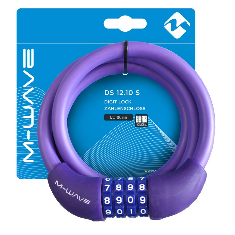 Купить Велозамок M-Wave DS 12.10 S кодовый фиолетовый