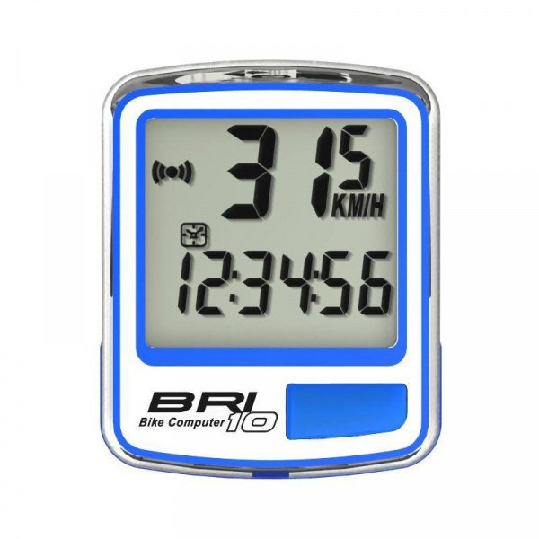 Купить Велокомпьютер Stels BRI-10W white/blue 10 функций