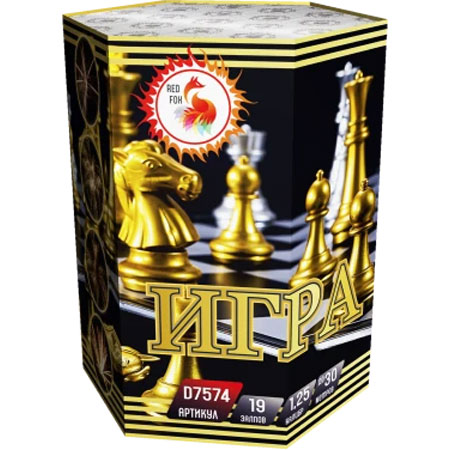 Купить Батарея салютов RED FOX Игра, 19 залпов, D7574