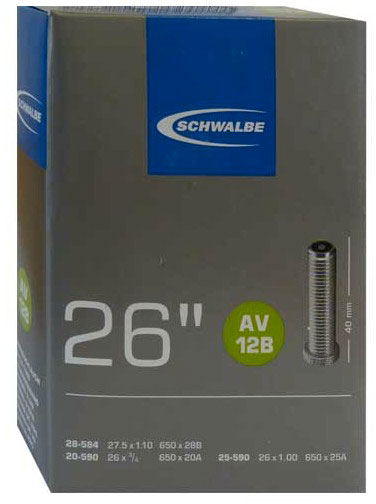 Купить Камера SCHWALBE 26-27.5 дюймов  20/28-584/590 авто AV12B IB AGV 40 мм