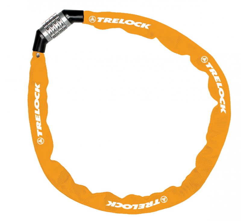Купить Велозамок цепь Trelock BC 115/60/4 кодовый оранжевый