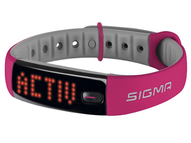 Купить Шагомер SIGMA ACTIVO розовый:кол-во шагов,расстояние,калории,индикация трёх зон активности,часы