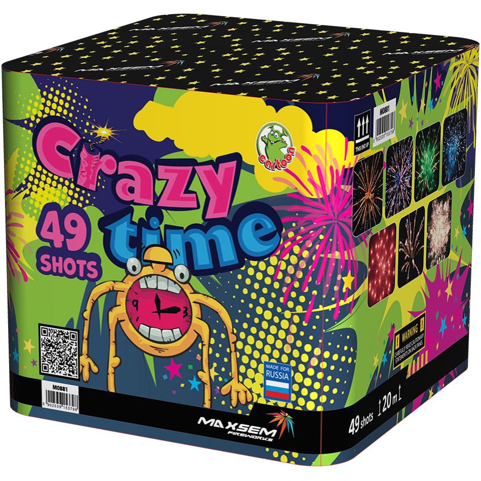 Купить Батарея салютов  дюймов Crazy Time дюймов , 49 залпов, M0881