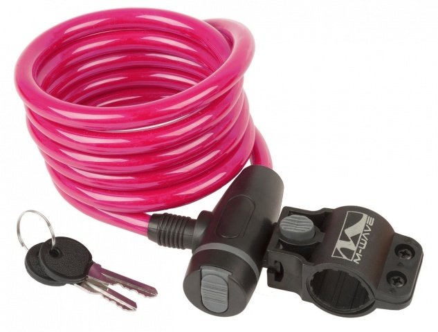 Купить Замок велосипедный противоугонный S 10.18 розовый M-WAVE