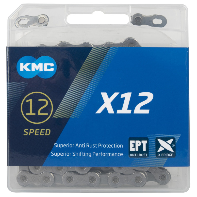 Купить Цепь KMC X12 EPT EcoProTeQ 12 ск., 126 зв., с замком, с антикор. покр.