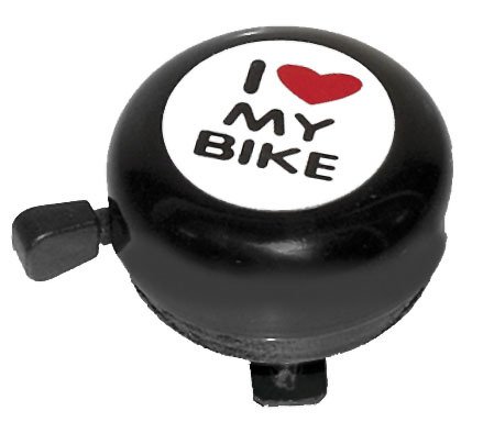 Купить Звонок сталь детский черный с рисунком  дюймов I love my bike дюймов 