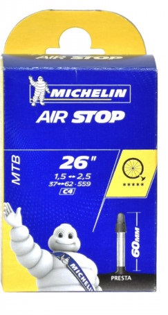 Купить Камера MICHELIN C4 AIRSTOP 26х1,5-2,5(37/62X559), AV 34 mm