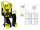 Купить BELLELLI Сидение заднее Tiger Standard B-Fix, Hi-Viz