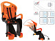 Купить BELLELLI Сидение заднее Tiger Relax B-Fix, чёрно-оранжевое с оранжевой вставкой, до 22кг