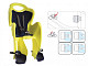 Купить BELLELLI Сидение заднее Mr Fox Standard B-Fix,Hi-Viz, светоотражающее, жёлтое с синей вставкой, до 22кг